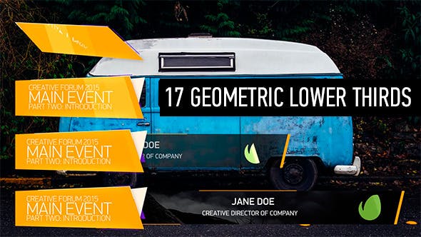 17 Geometric Lower Thirds - Videohive Download 11088653