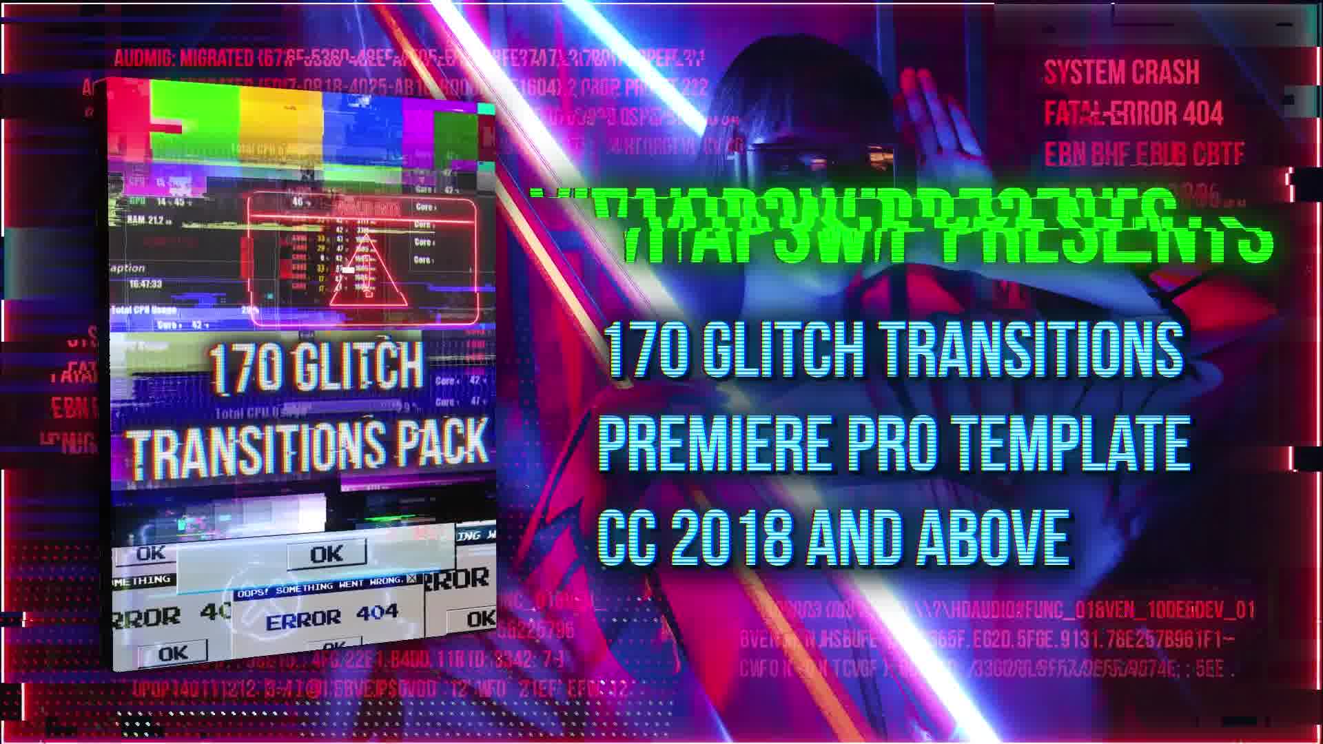 170 Glitch Transitions Pack Videohive 29062629 Premiere Pro Image 12