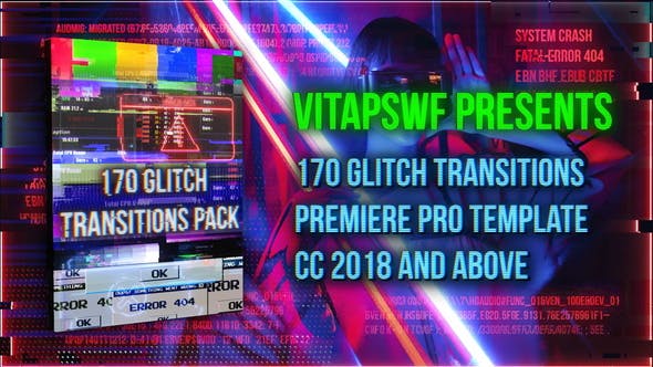 170 Glitch Transitions Pack - 29062629 Download Videohive