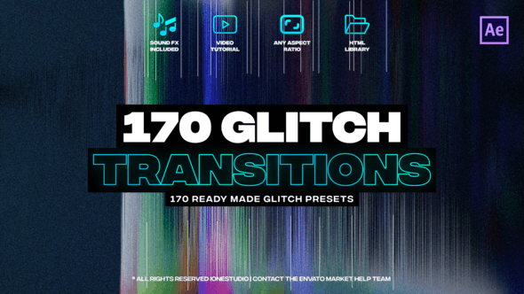 170 Glitch Transitions - Videohive 37251245 Download