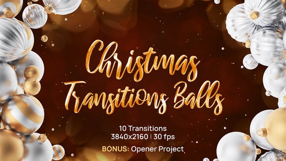 2 in 1 Christmas Transitions | Opener - Videohive Download 23002091