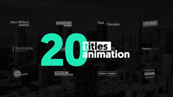 20 Animated Titles - 22600140 Videohive Download