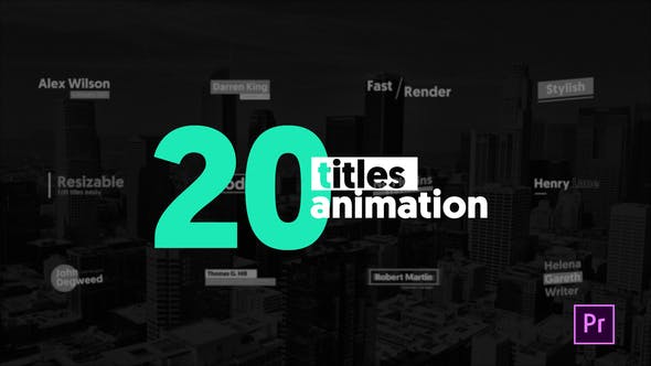 20 Animated Titles / MOGRT - Videohive Download 23183393