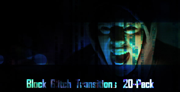20 Block Glitch Transitions - Download Videohive 4508936