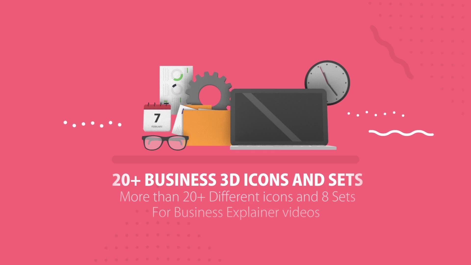 20+ Business 3D Icons - Download Videohive 19487454