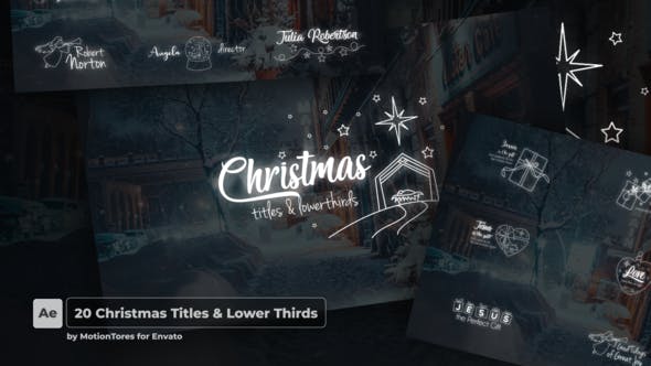 20 Christmas Titles & Lower Thirds \ AE - 34502964 Download Videohive
