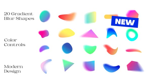 20 Colorful Gradient Shapes - Download Videohive 36488224