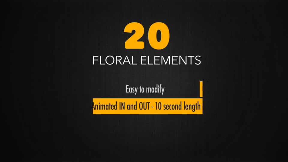 20 Floral Elements Videohive 23898514 After Effects Image 1