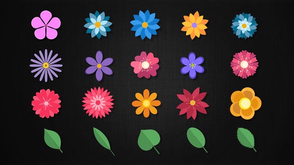 20 Floral Elements Download Rapid Videohive 23898514 After Effects