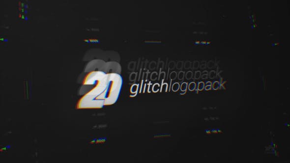 20 Glitch Logo Intro Reveal Pack - Videohive Download 26862472
