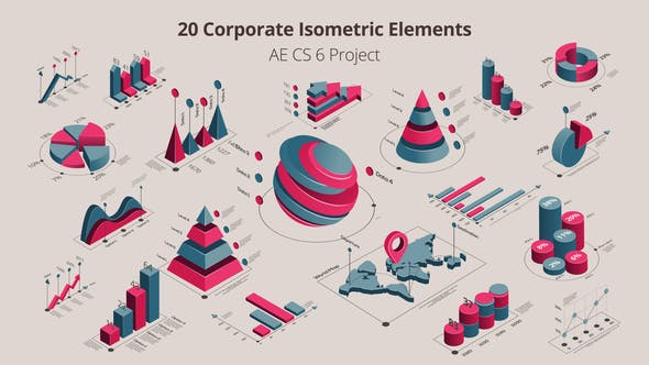 20 Isometric Corporated Elements - Download Videohive 23683032