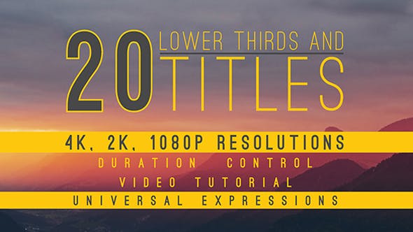 20 Lower thirds and Titles - Download 17812295 Videohive