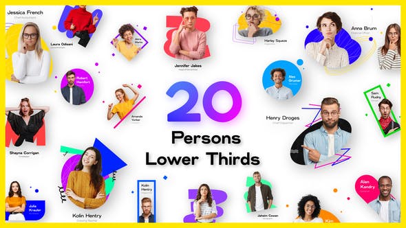 20 Person Introduction Lower Thirds - Videohive 34980131 Download
