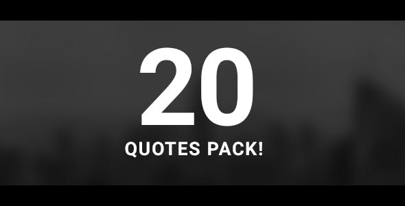 20 Quotes Pack - 20108505 Videohive Download