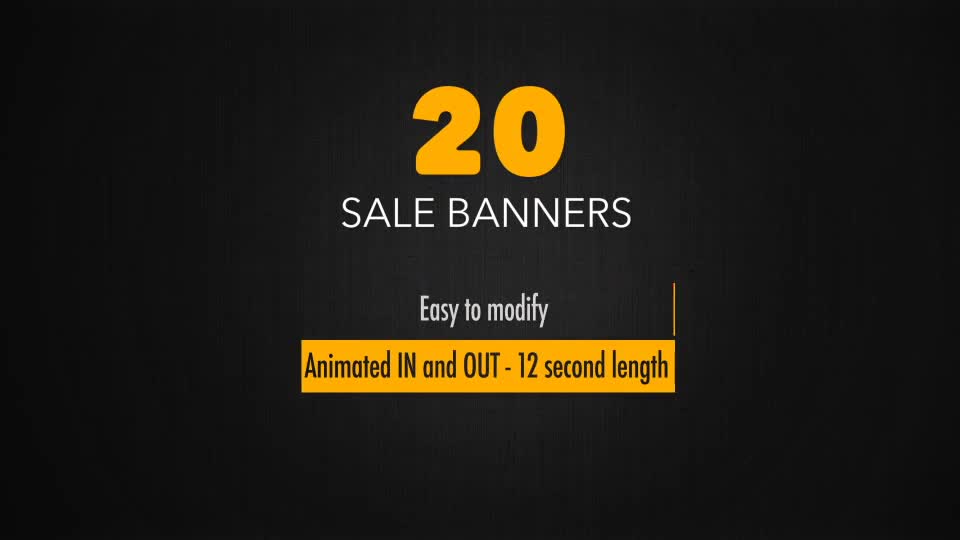 20 Sale Banners Videohive 23841572 After Effects Image 1