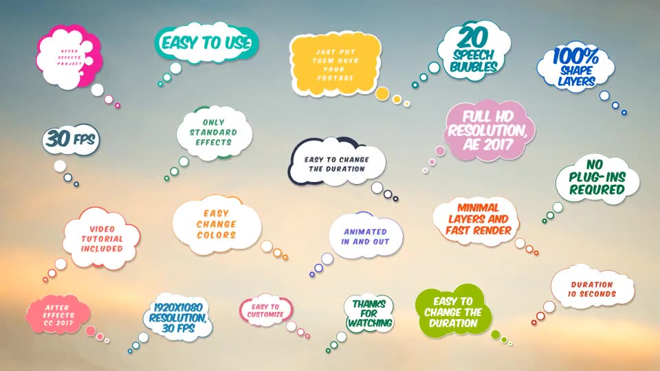 20 Speech Bubbles Videohive 37263448 After Effects Image 2