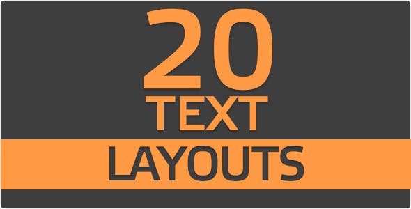 20 Text Layouts - Videohive 10108617 Download