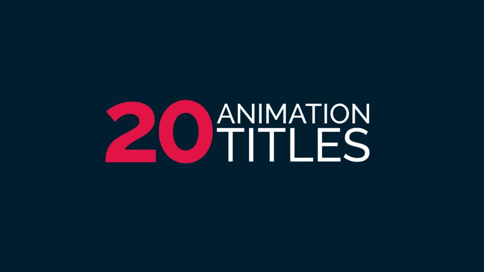 20 Title Animation - Download Videohive 9913929