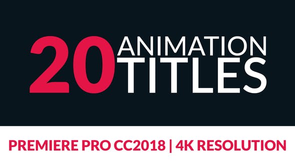 20 Title Animations for Premiere - Download Videohive 22608393