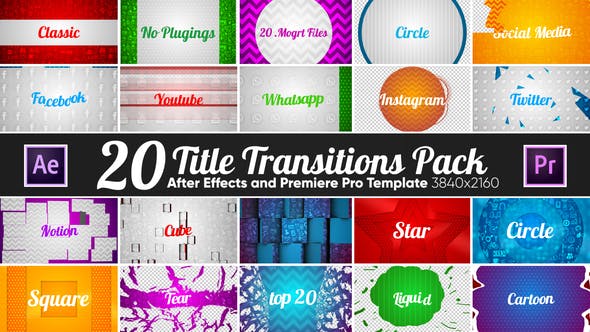 20 Title Transitions Pack - Download Videohive 22119825