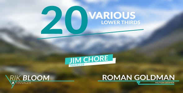 20 Various Lower Thirds - Download Videohive 15952425