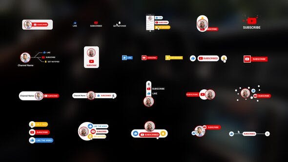 20 YouTube Subscribe Pack - Download Videohive 26644665