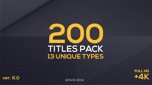 200 Titles Pack (13 unique types) - Download Videohive 16917604