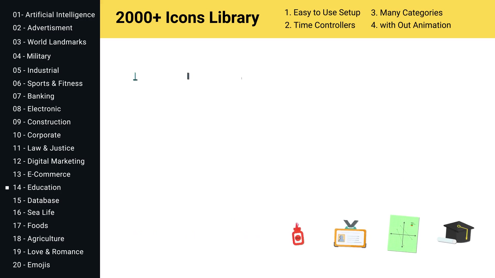 2000+ Animated Icons Library Videohive 29590771 After Effects Image 6