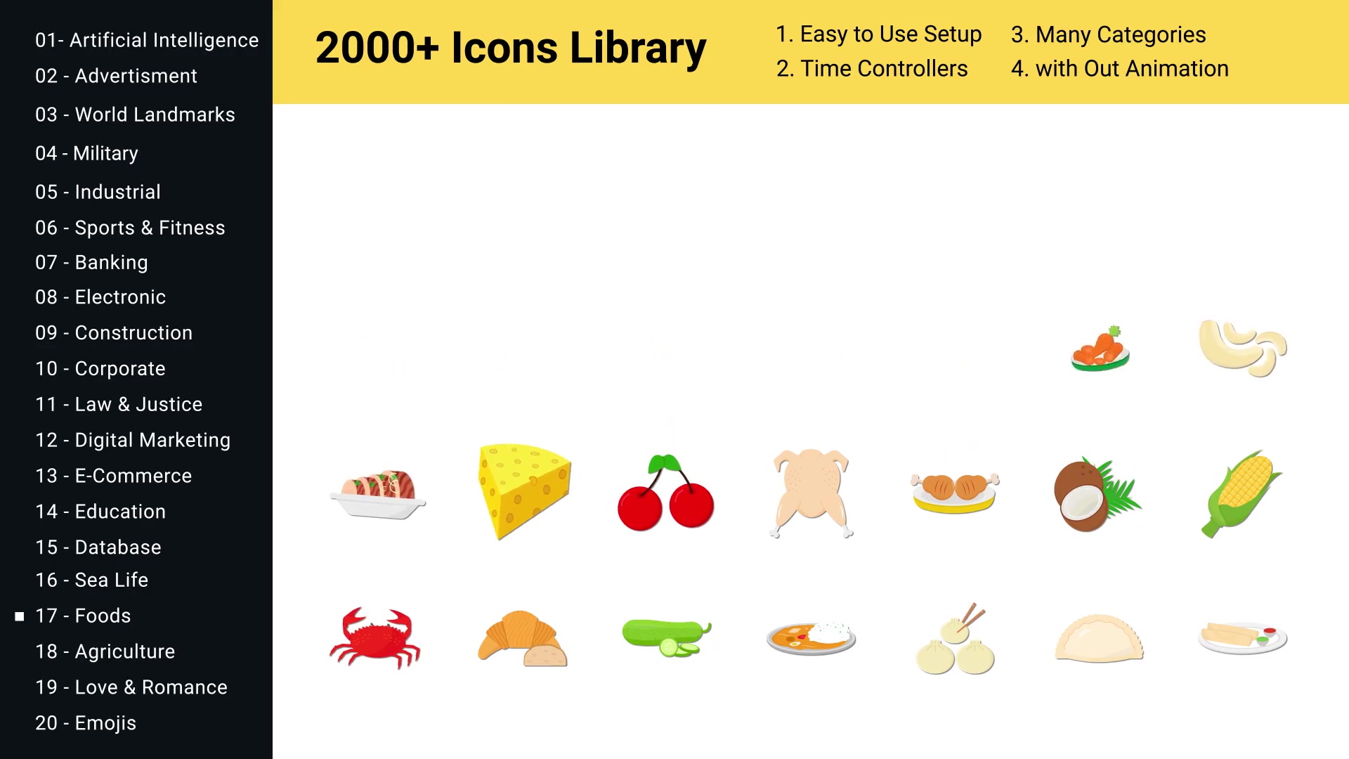 2000+ Animated Icons Library Videohive 29590771 After Effects Image 7
