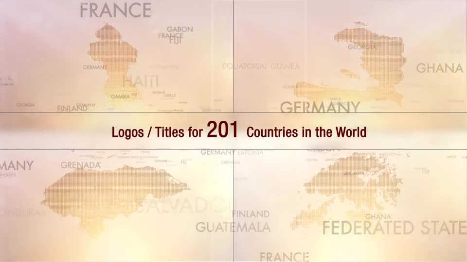 201 World Countries Logo & Titles Mega Pack - Download Videohive 22428109