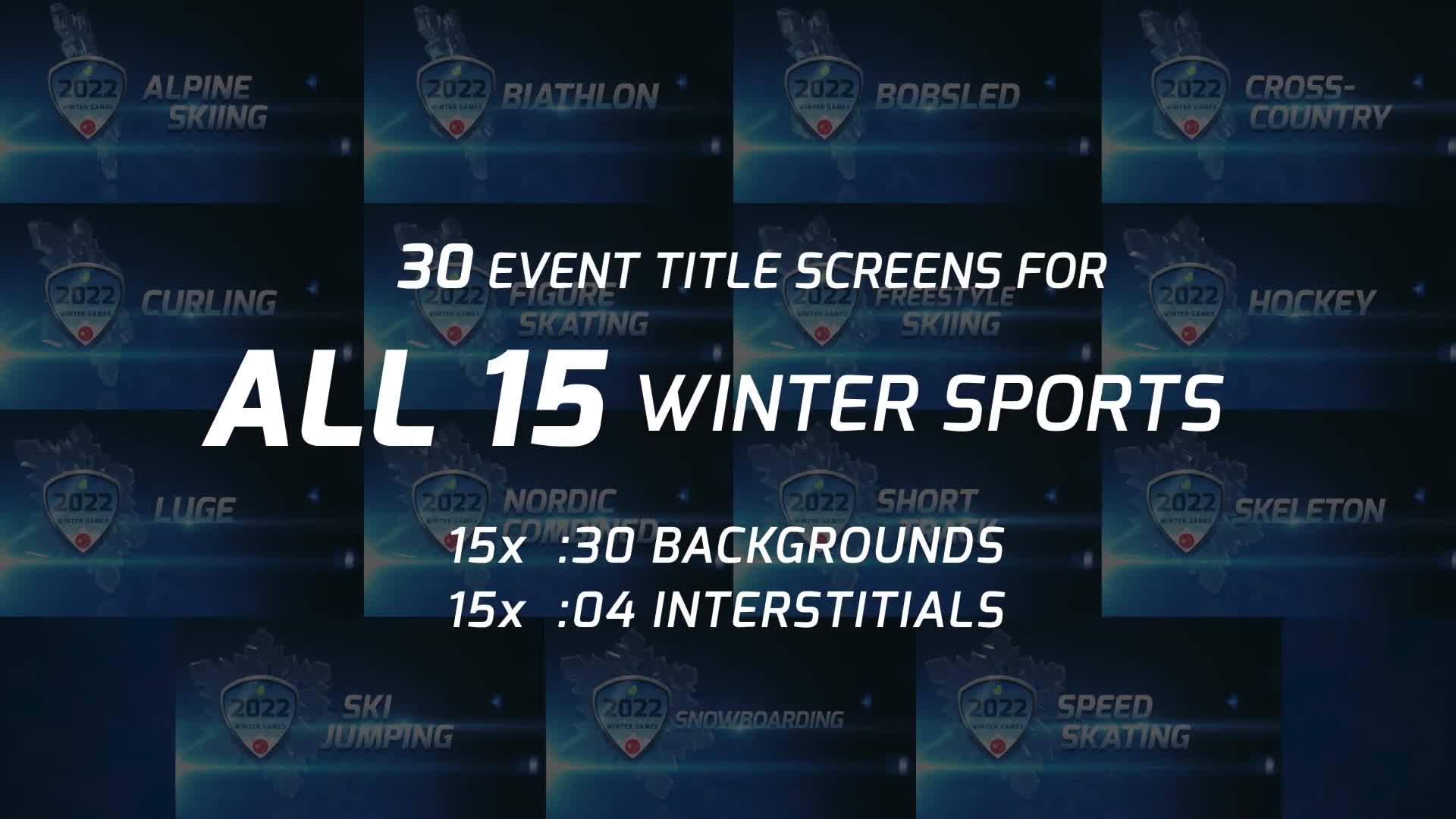 2022 Beijing China Winter Games Event Title Screens, Interstitials, & Backgrounds Videohive 36058335 After Effects Image 1