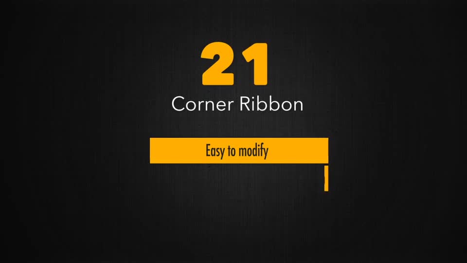 21 Corner Ribbon Videohive 23854716 After Effects Image 1