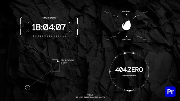 22 HUD Titles and Call Outs | Premiere Pro - Videohive Download 37141645