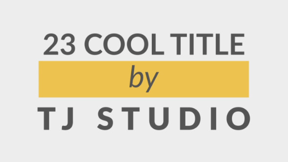 23 cool Title Animations - Download Videohive 11885384