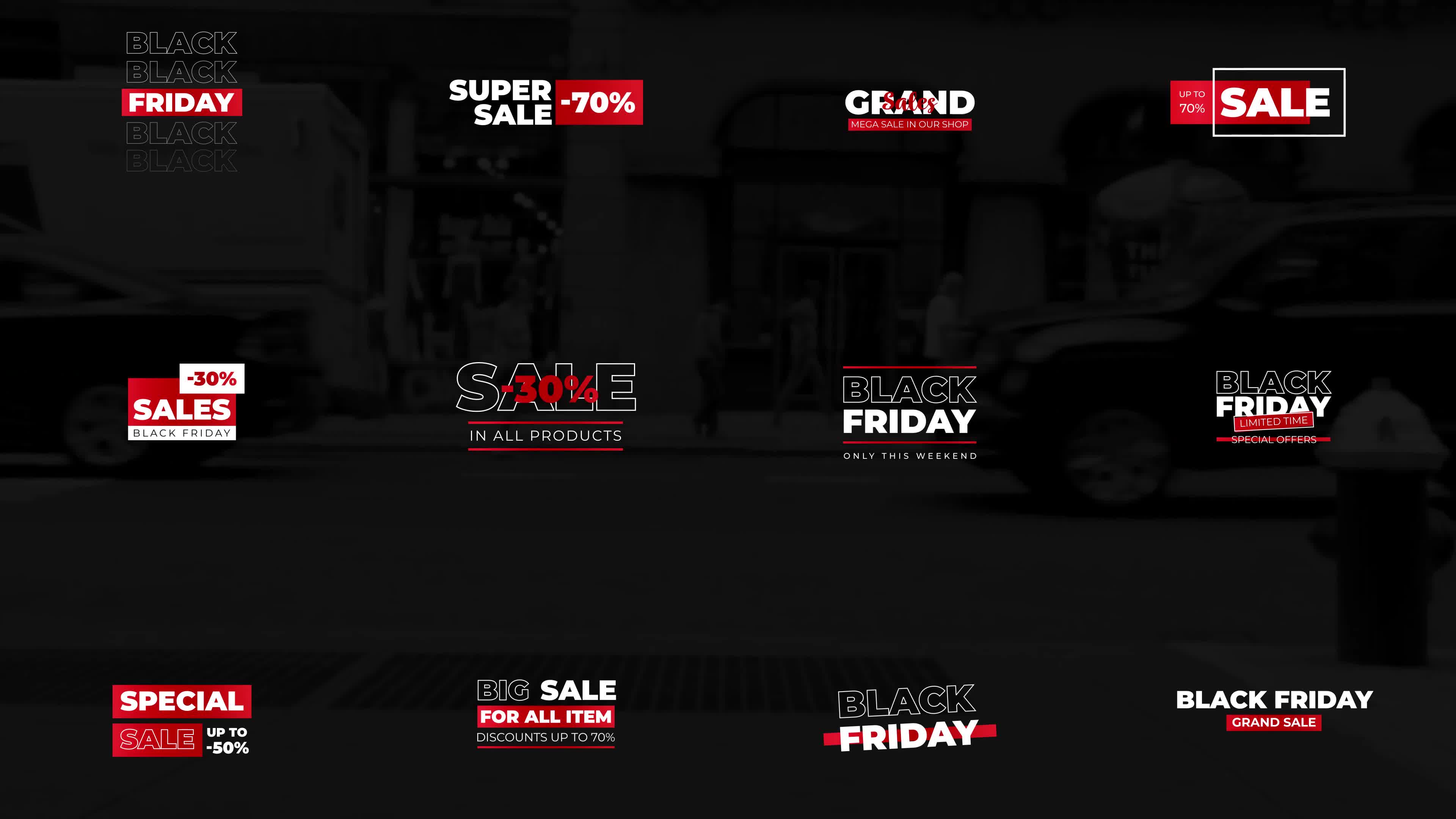 24 Black Friday and Cyber MondayTitles Videohive 40472264 After Effects Image 1
