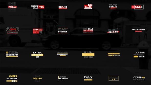 24 Black Friday and Cyber MondayTitles - Download Videohive 40472264