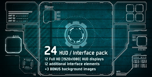 24 Hi Tech HUD / Interface Pack - Download Videohive 2836699