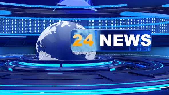 24 news opener with looped background - 25708857 Videohive Download