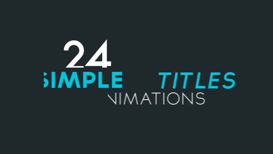 24 Simple Title Animations - Download Videohive 8947881