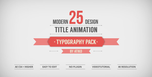25 Design Titles Animation Typography Pack  - Download Videohive 11779069