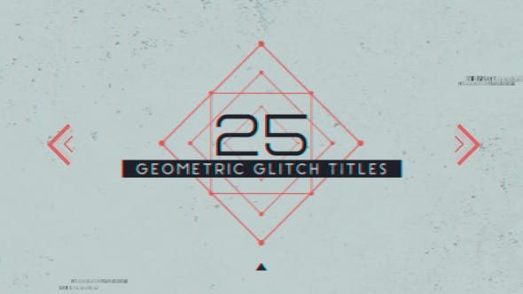 25 Geometric Glitch Titles - Download 19760280 Videohive