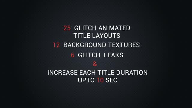 25 Glitch Title Animation Pack Videohive 9718327 After Effects Image 1