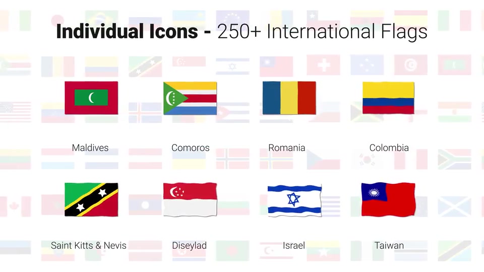 250+ Country Flags Icons Videohive 33208277 After Effects Image 10