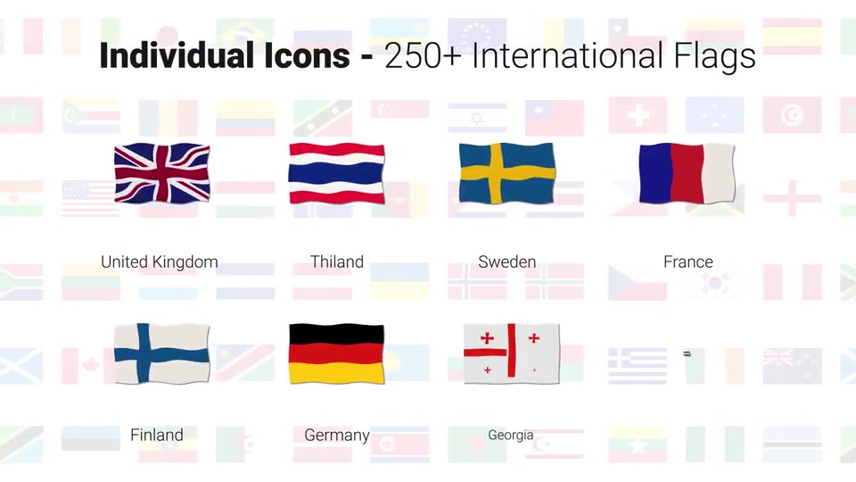 250+ Country Flags Icons Videohive 33208277 After Effects Image 5