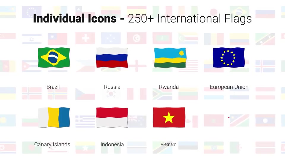 250+ Country Flags Icons Videohive 33208277 After Effects Image 8