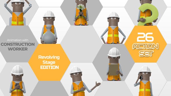 26 Action Set Construction Worker - Videohive 33966279 Download