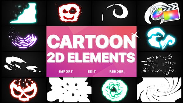 2D Cartoon Elements | FCPX - Videohive 25418782 Download