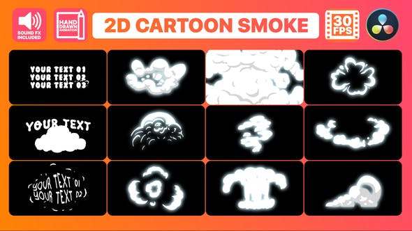 2D Cartoon Smoke | DaVinci Resolve - 34465879 Videohive Download