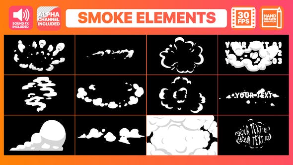 2D Cartoon Smoke | Premiere Pro MOGRT - 24137927 Videohive Download