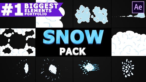 2D Cartoon Snow | After Effects - Download Videohive 25346892